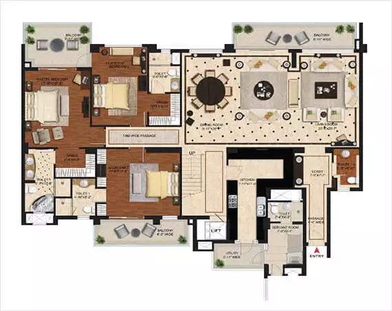 Central Park Sky Villas floor plans