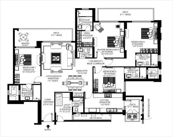 Dlf Crest floor plans