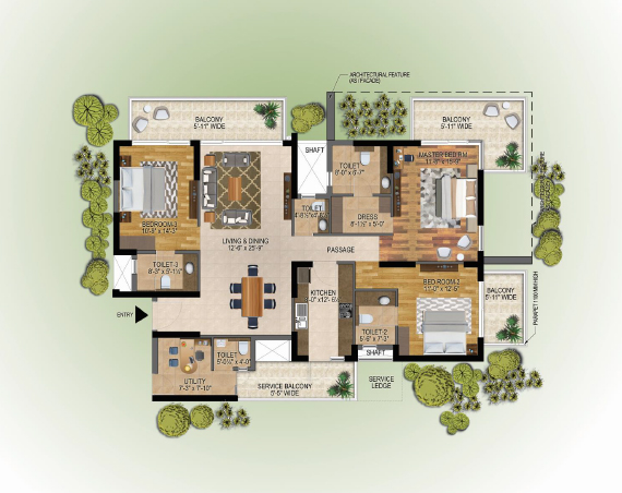 M3M merlin Floor Plans