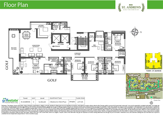 M3M St. Andrews Floor Plan