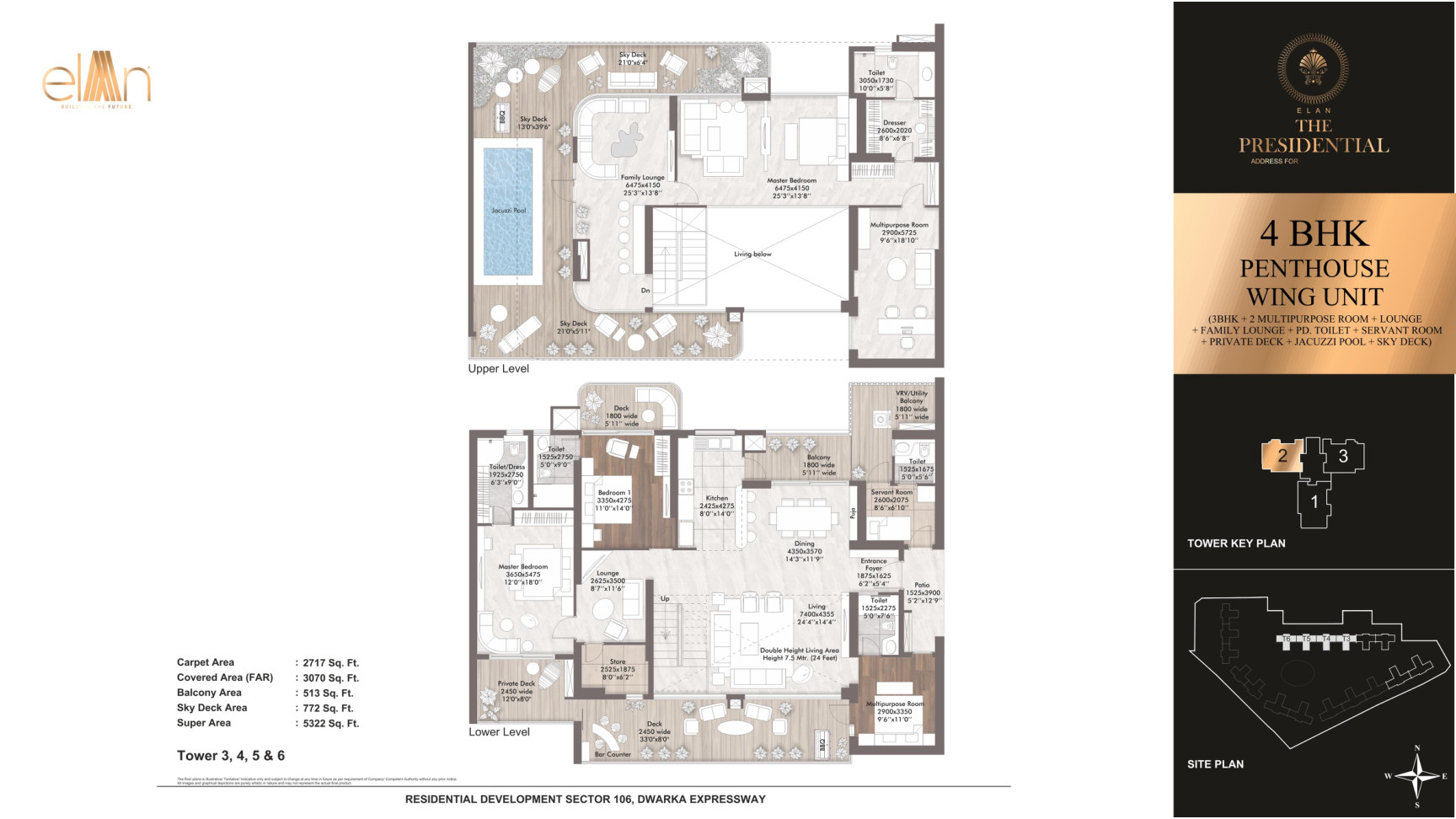 4 BHK Penthouse Wing Unit - Towers 3, 4, 5 & 6 - Unit 2