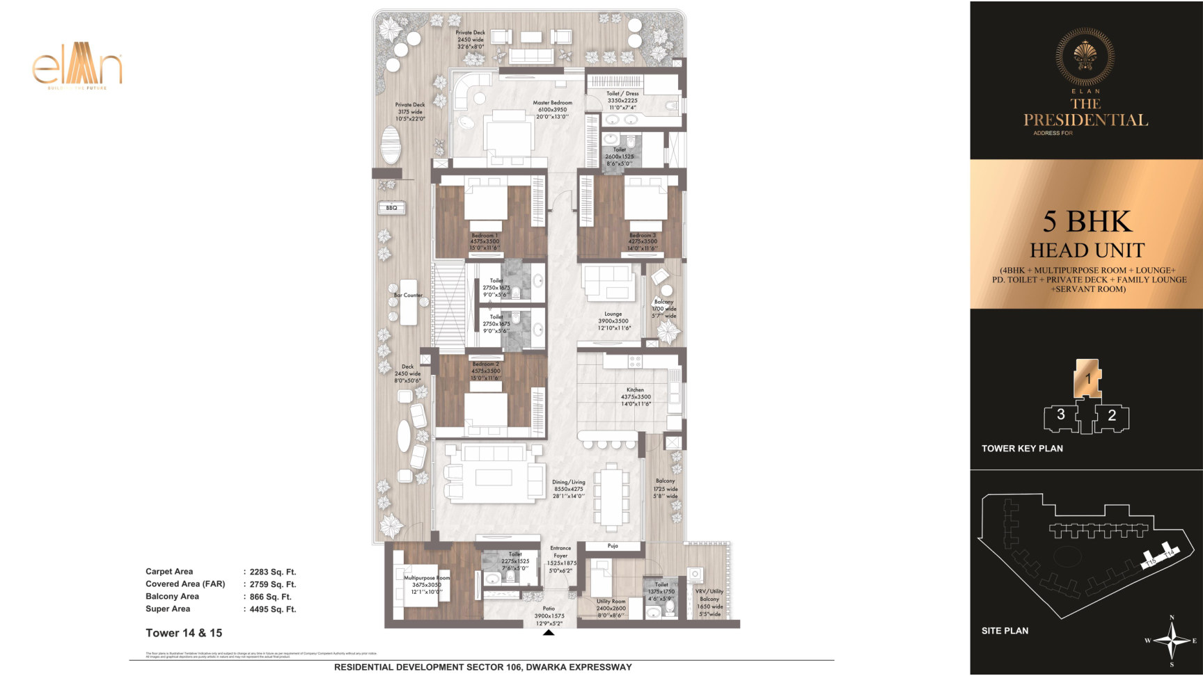 5 BHK Head Unit - Towers 14 & 15 - Unit 1