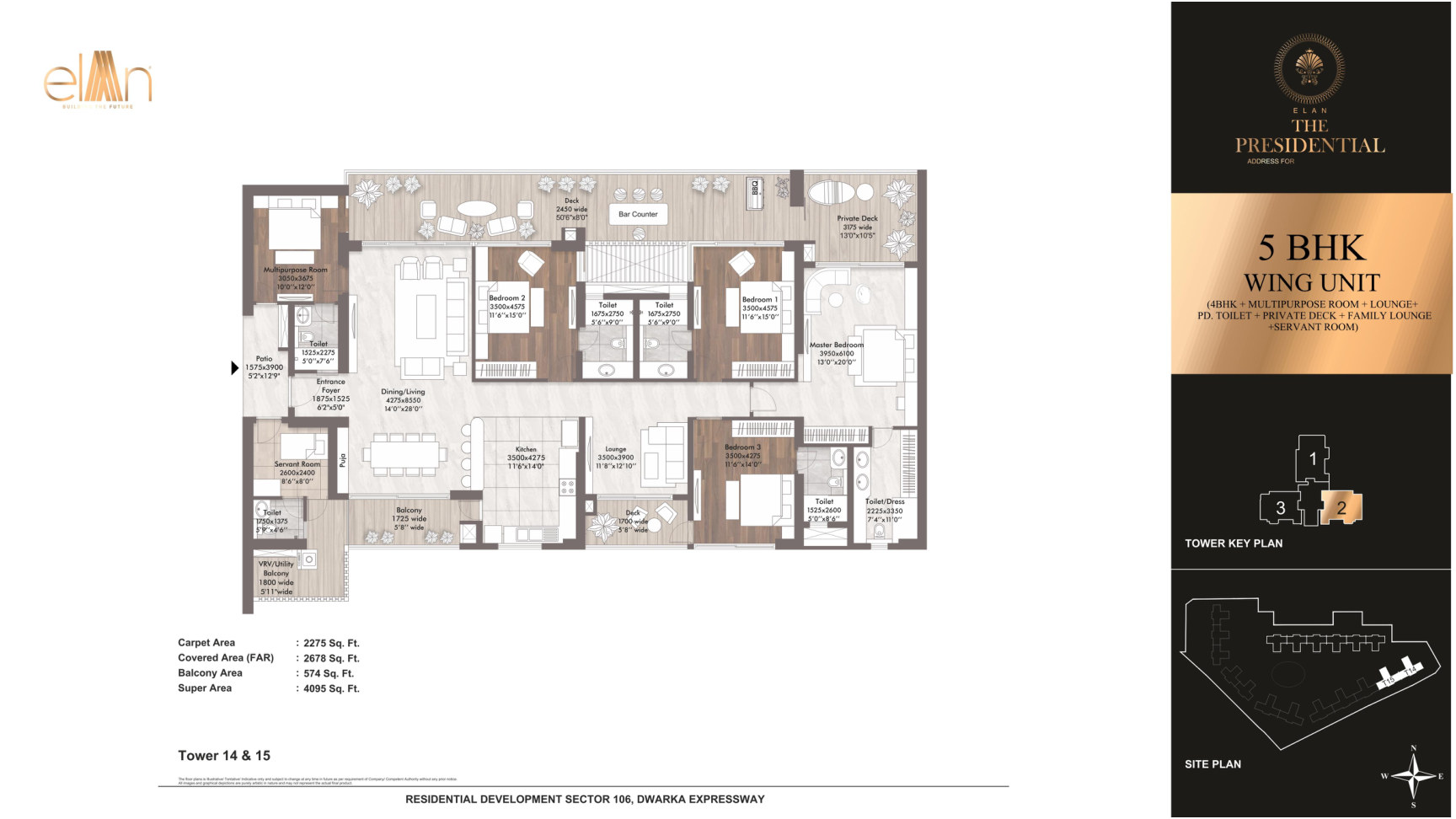 5 BHK Wing Unit - Towers 14 & 15 - Unit 2