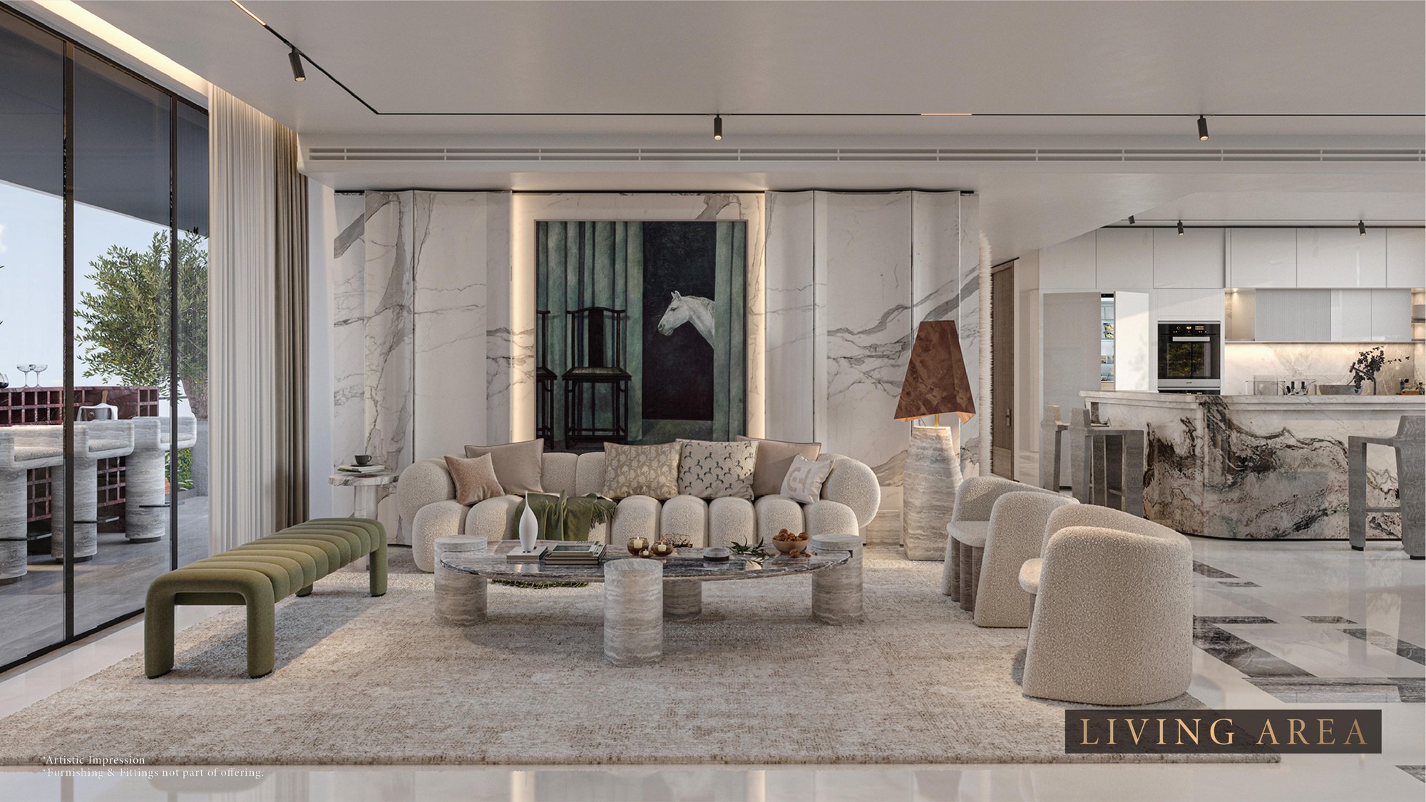 Elan The Emperor luxury apartment living area