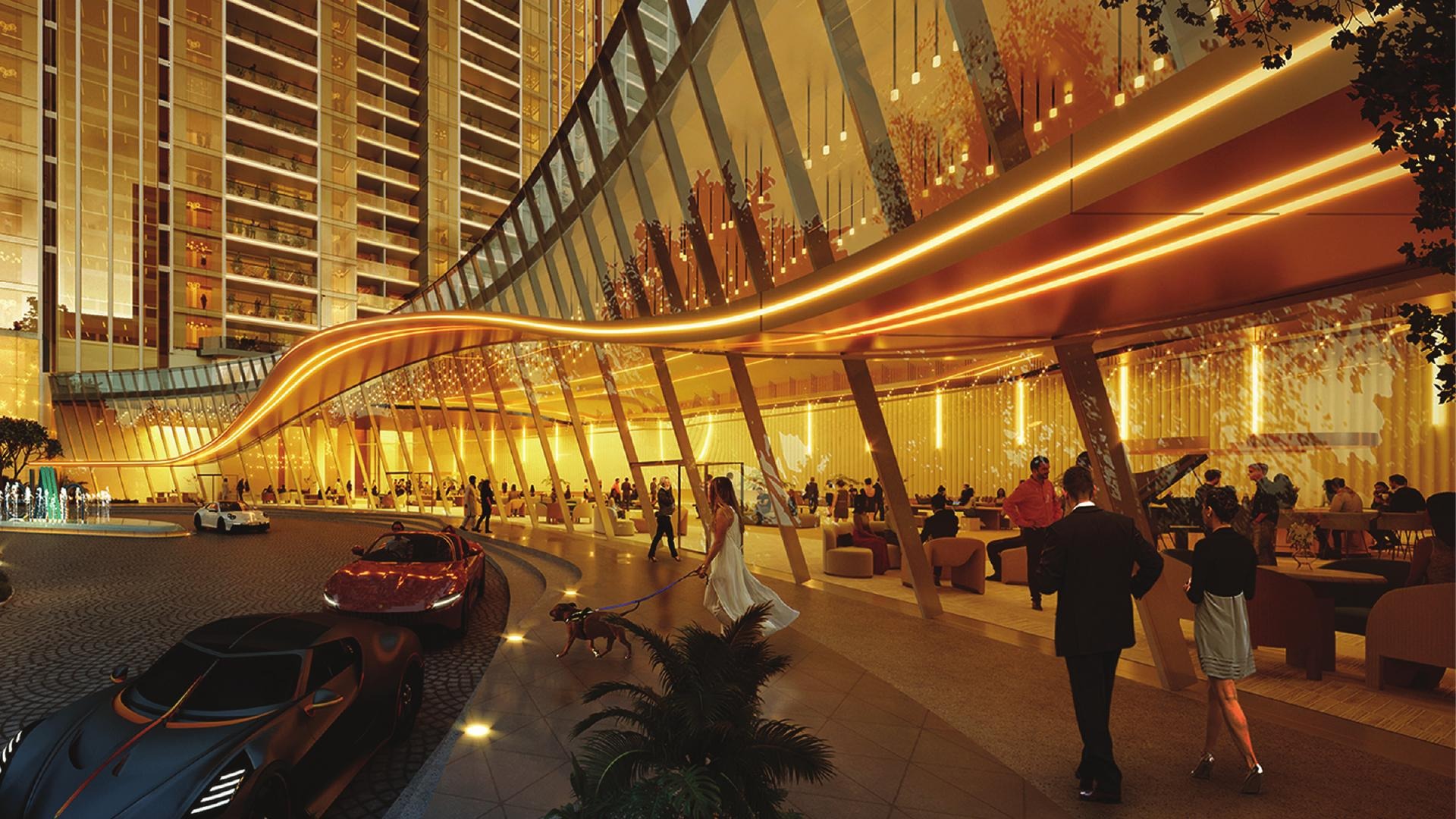 Elan The Statement clubhouse arrival and luxury plaza