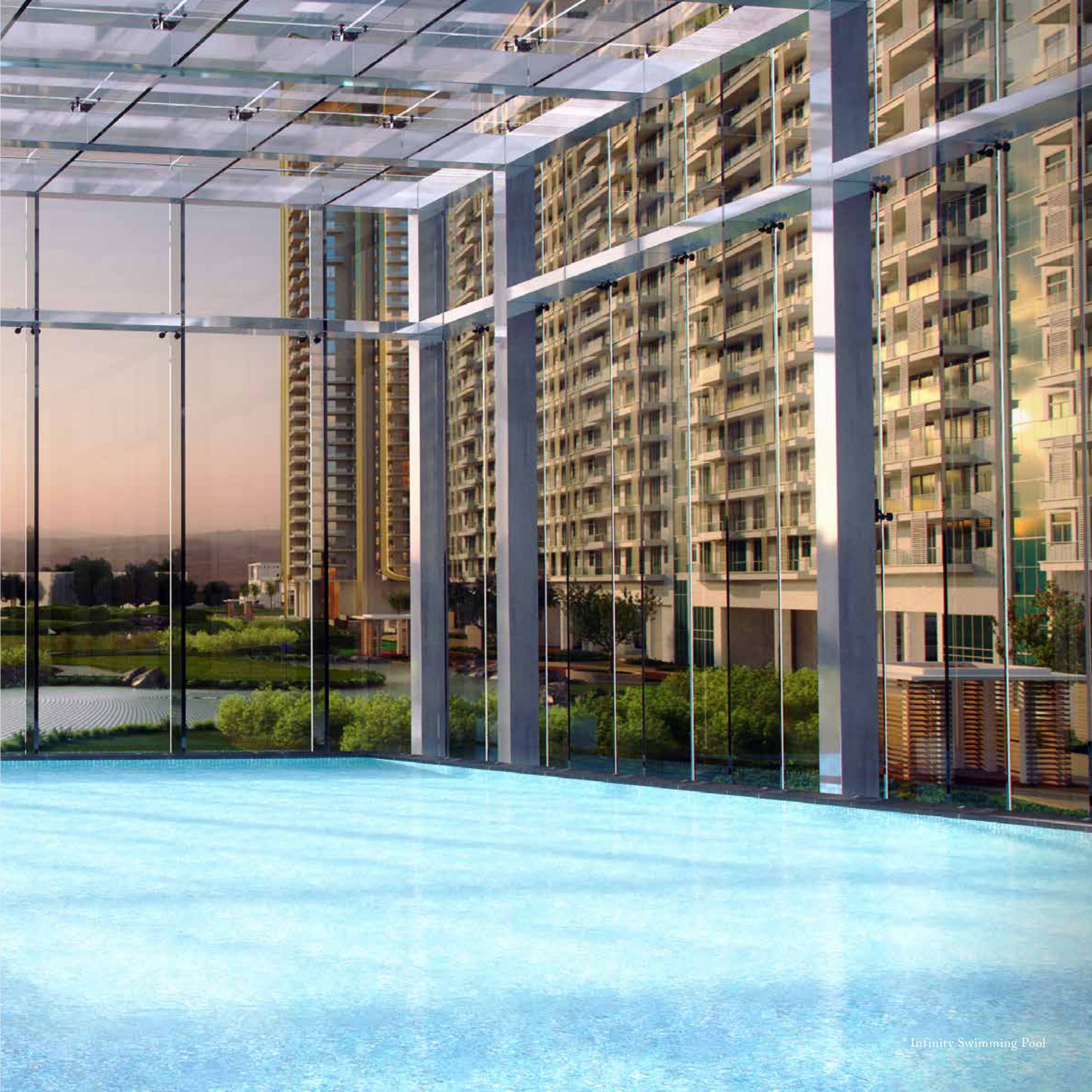 Trump Towers Delhi NCR infinity swimming pool